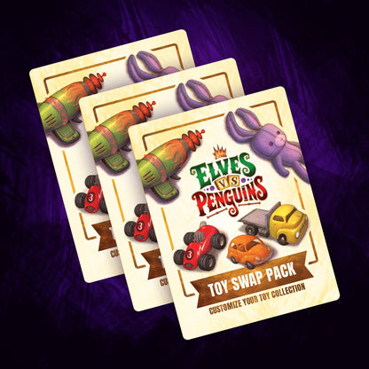 Toy Swap Bundle — 3 Expansion Packs for ELVES vs PENGUINS Card Game