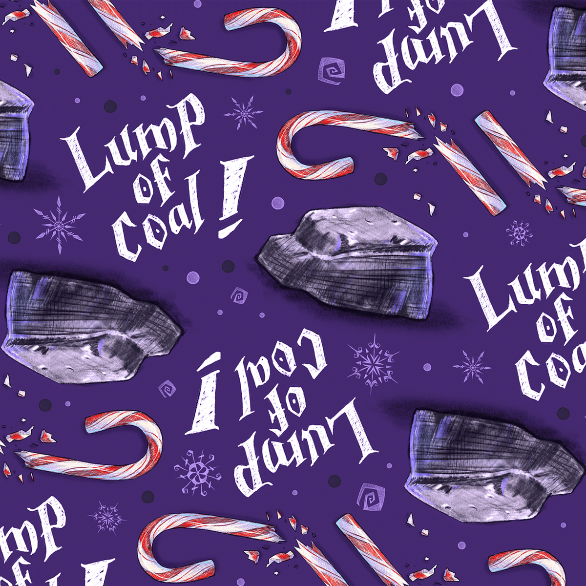 LUMP OF COAL Wrapping Paper (3-Sheet Pack)