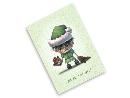 Boy Elf - Snarky Christmas Greeting Card