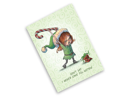 Girl Elf - Snarky Christmas Greeting Card