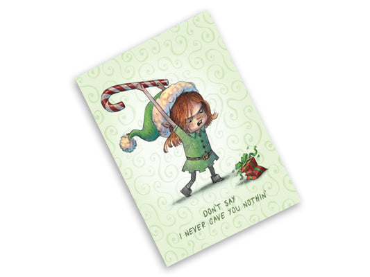 Girl Elf - Snarky Christmas Greeting Card