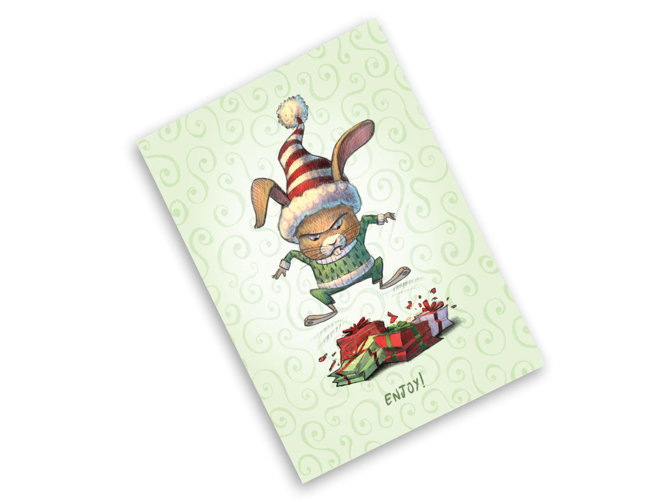 Rabbit - Snarky Christmas Greeting Card