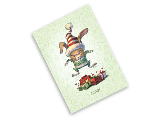 Rabbit - Snarky Christmas Greeting Card