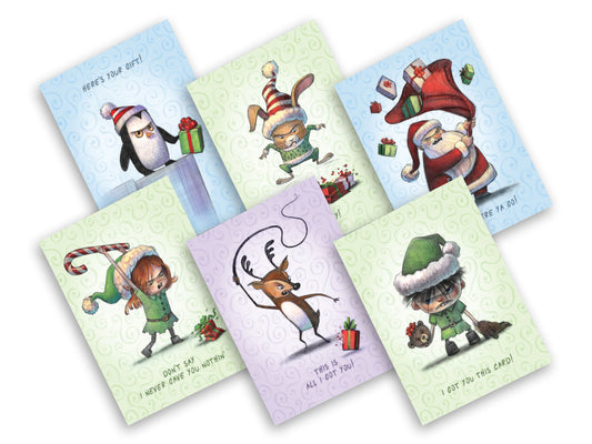 Snarky Christmas Greeting Card Bundle – Set 01 (6 Pack)